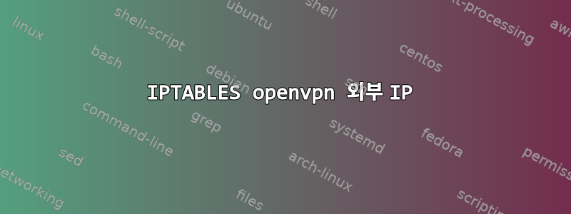 IPTABLES openvpn 외부 IP