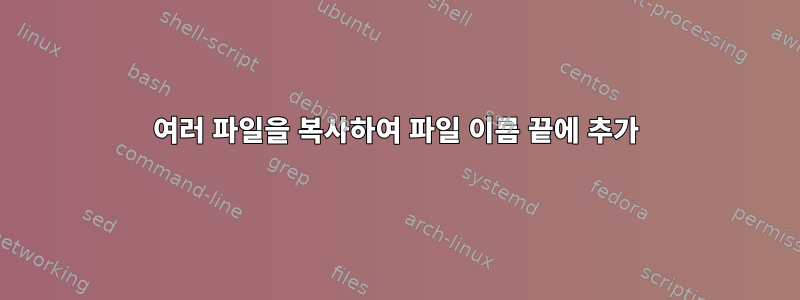 여러 파일을 복사하여 파일 이름 끝에 추가