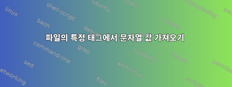 파일의 특정 태그에서 문자열 값 가져오기