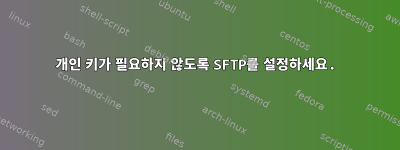 개인 키가 필요하지 않도록 SFTP를 설정하세요.