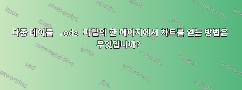 다중 테이블 .ods 파일의 한 페이지에서 차트를 얻는 방법은 무엇입니까?