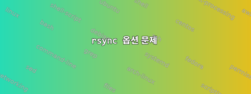 rsync 옵션 문제