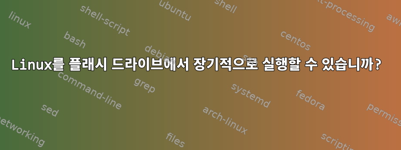 Linux를 플래시 드라이브에서 장기적으로 실행할 수 있습니까?