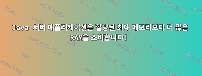 Java 서버 애플리케이션은 할당된 최대 메모리보다 더 많은 RAM을 소비합니다!