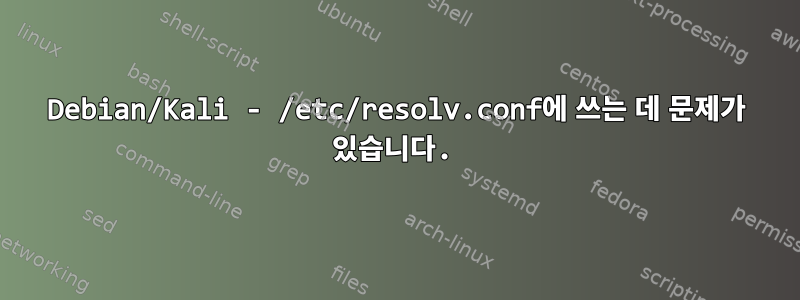 Debian/Kali - /etc/resolv.conf에 쓰는 데 문제가 있습니다.