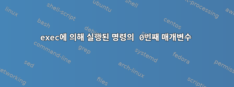 exec에 의해 실행된 명령의 0번째 매개변수