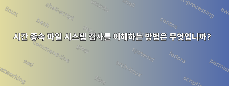 시간 종속 파일 시스템 검사를 이해하는 방법은 무엇입니까?