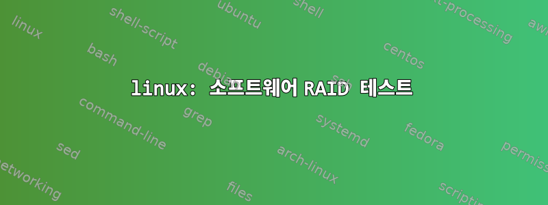 linux: 소프트웨어 RAID 테스트