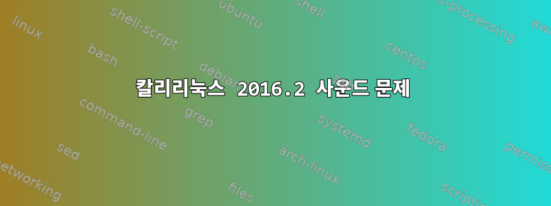 칼리리눅스 2016.2 사운드 문제