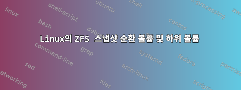 Linux의 ZFS 스냅샷 순환 볼륨 및 하위 볼륨