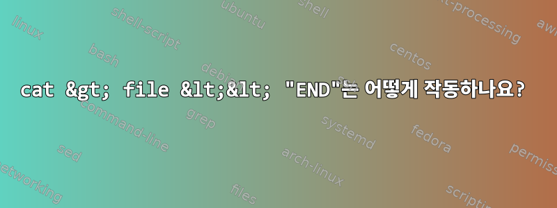 cat &gt; file &lt;&lt; "END"는 어떻게 작동하나요?