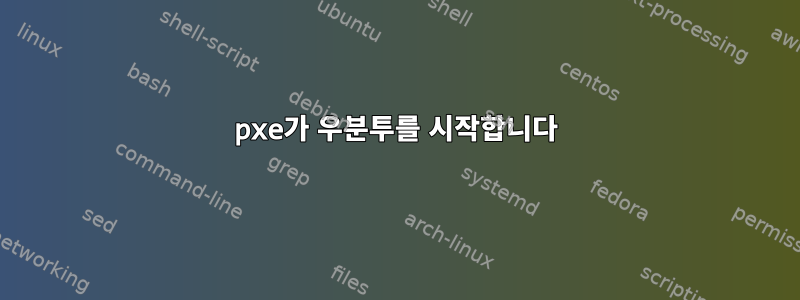 pxe가 우분투를 시작합니다