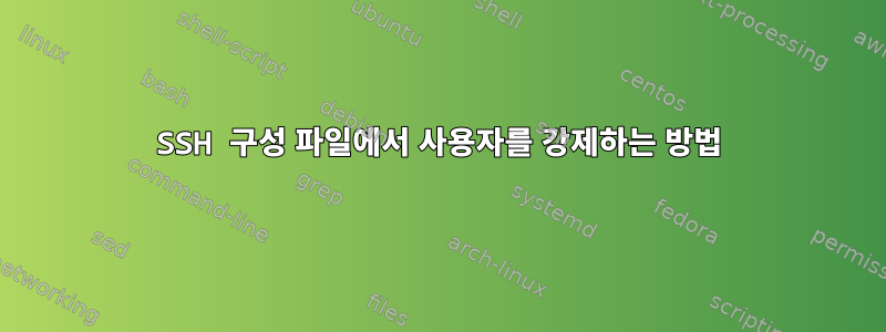 SSH 구성 파일에서 사용자를 강제하는 방법