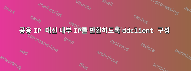 공용 IP 대신 내부 IP를 반환하도록 ddclient 구성