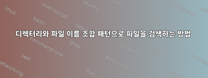 디렉터리와 파일 이름 조합 패턴으로 파일을 검색하는 방법