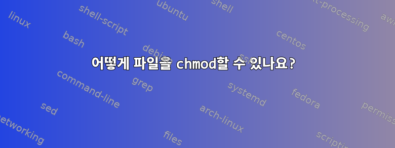 어떻게 파일을 chmod할 수 있나요?