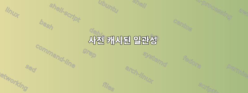 사전 캐시된 일관성