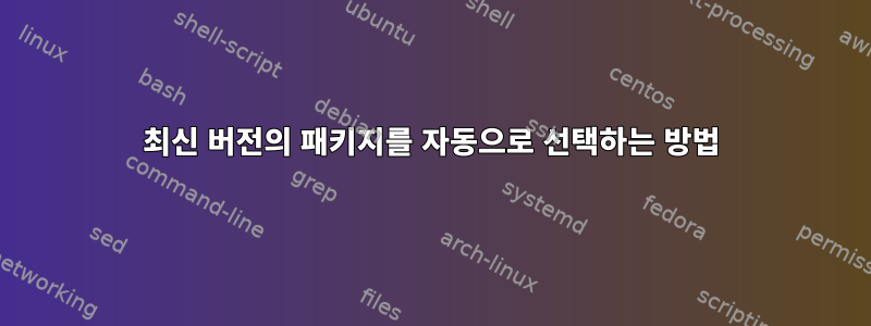 최신 버전의 패키지를 자동으로 선택하는 방법