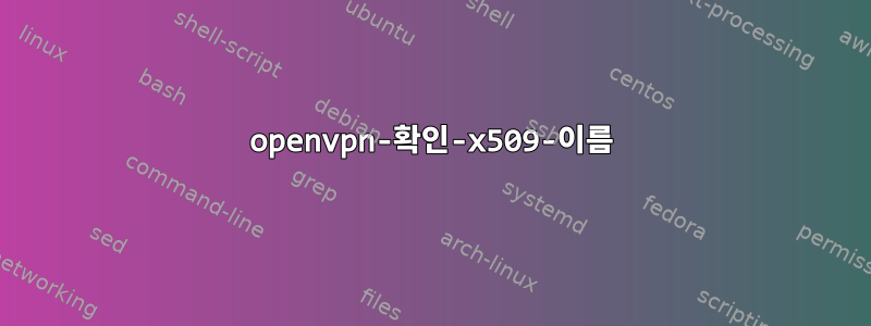 openvpn-확인-x509-이름