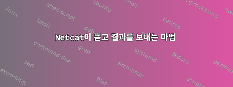 Netcat이 듣고 결과를 보내는 마법