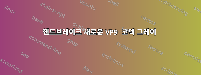 핸드브레이크 새로운 VP9 코덱 그레이