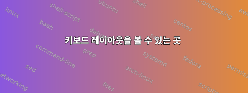 키보드 레이아웃을 볼 수 있는 곳