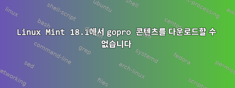 Linux Mint 18.1에서 gopro 콘텐츠를 다운로드할 수 없습니다