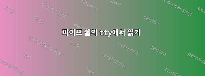 파이프 쉘의 tty에서 읽기