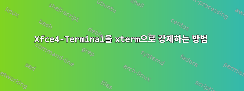 Xfce4-Terminal을 xterm으로 강제하는 방법