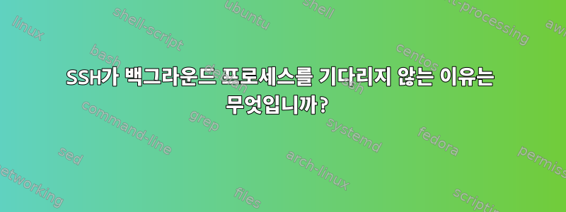 SSH가 백그라운드 프로세스를 기다리지 않는 이유는 무엇입니까?