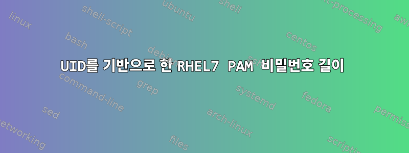 UID를 기반으로 한 RHEL7 PAM 비밀번호 길이