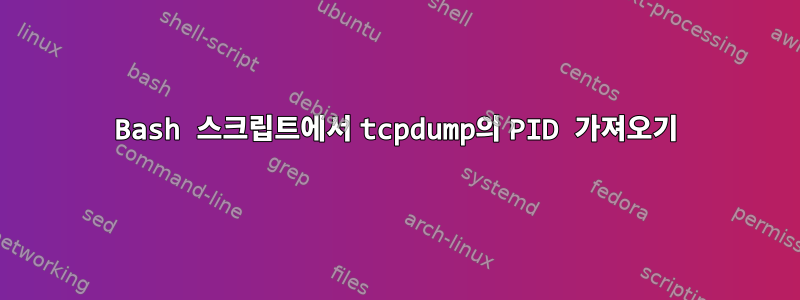 Bash 스크립트에서 tcpdump의 PID 가져오기