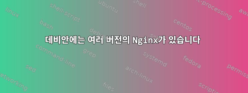 데비안에는 여러 버전의 Nginx가 있습니다