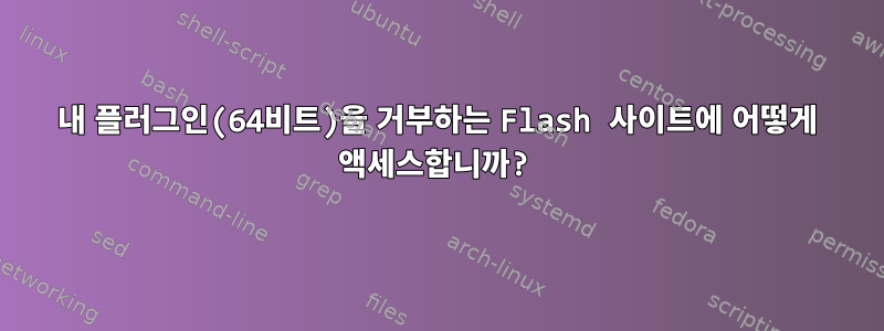 내 플러그인(64비트)을 거부하는 Flash 사이트에 어떻게 액세스합니까?