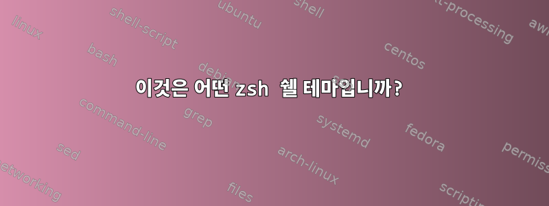 이것은 어떤 zsh 쉘 테마입니까?