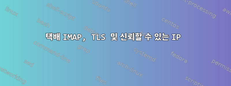 택배 IMAP, TLS 및 신뢰할 수 있는 IP