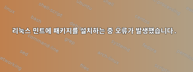 리눅스 민트에 패키지를 설치하는 중 오류가 발생했습니다.