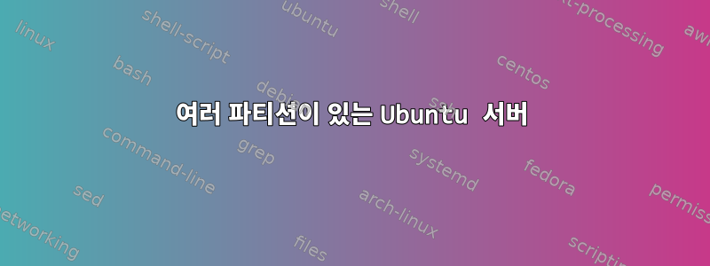 여러 파티션이 있는 Ubuntu 서버