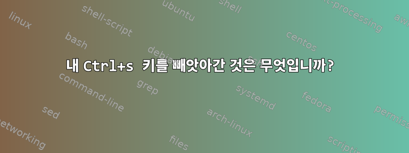 내 Ctrl+s 키를 빼앗아간 것은 무엇입니까?