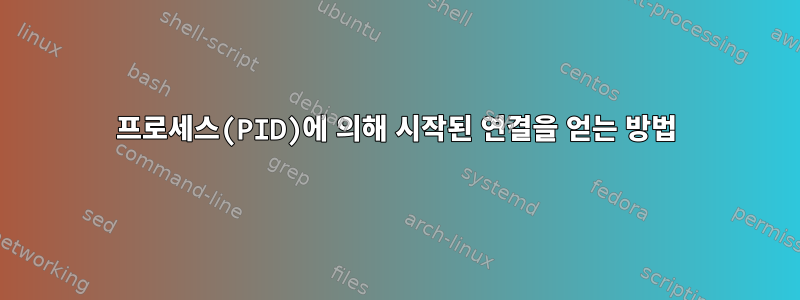 프로세스(PID)에 의해 시작된 연결을 얻는 방법