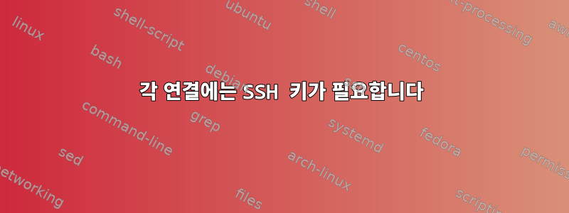 각 연결에는 SSH 키가 필요합니다