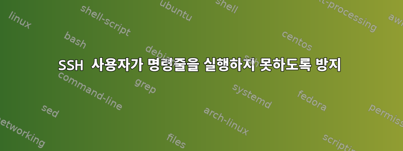 SSH 사용자가 명령줄을 실행하지 못하도록 방지