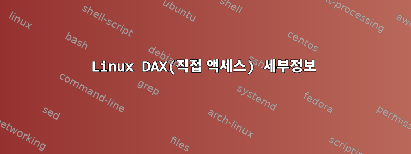 Linux DAX(직접 액세스) 세부정보