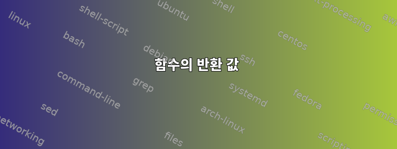 함수의 반환 값