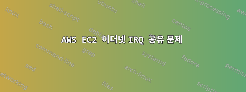 AWS EC2 이더넷 IRQ 공유 문제