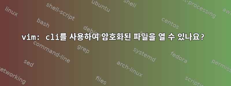 vim: cli를 사용하여 암호화된 파일을 열 수 있나요?