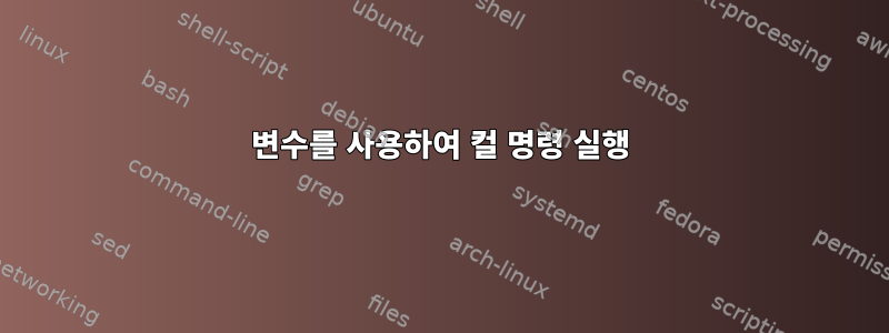 변수를 사용하여 컬 명령 실행