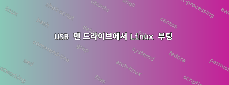 USB 펜 드라이브에서 Linux 부팅