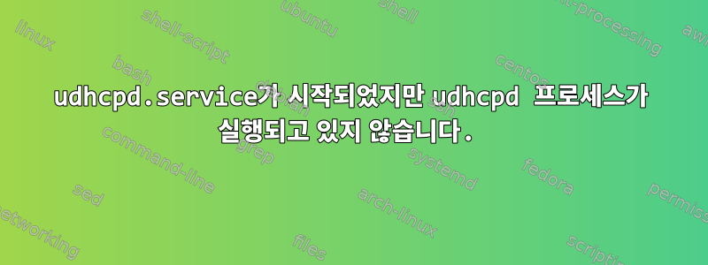 udhcpd.service가 시작되었지만 udhcpd 프로세스가 실행되고 있지 않습니다.