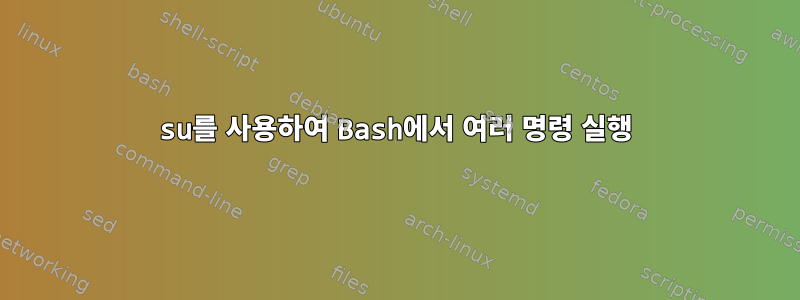 su를 사용하여 Bash에서 여러 명령 실행